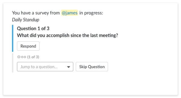 slack survey template daily standup