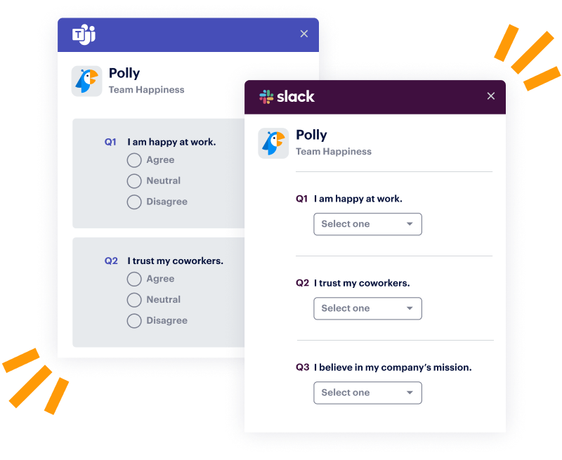 Best survey tools: Polly and Slack